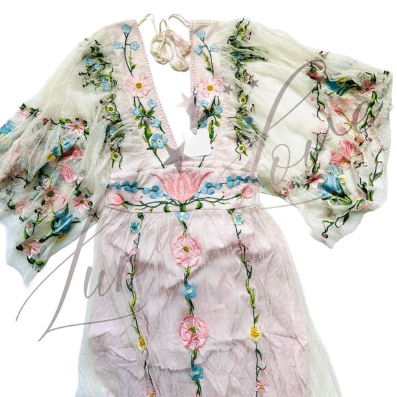 FILLYBOO Angel Maxi Dress In Filigree Nouveau Lavender NWT - Picture 4 of 14